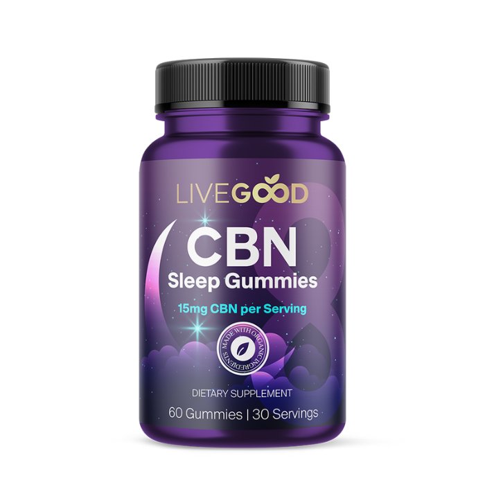 LiveGood CBN Sleep Gummies bottle