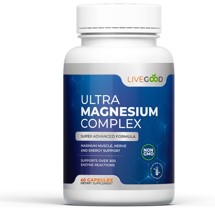 Ultra Magnesium Complex supplement bottle, 60 capsules.